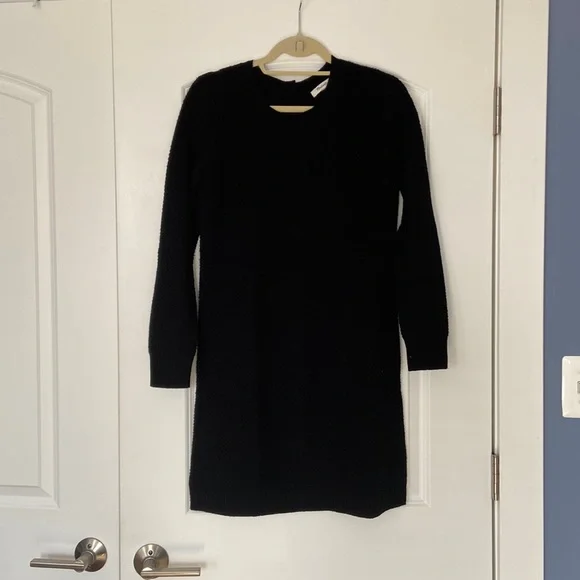 XS Black Madewell sweater dress with buttons down back - Picture 1 of 4